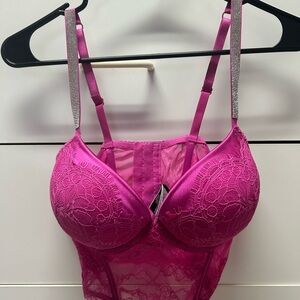 Victoria's Secret Fuchsia Lace Bustier